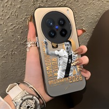 HONTINGA Vivo X200 Pro ile Uyumlu Kılıfı Silikon Kenar Sert Arka Düşüme Önleyici Basitlik Anti Düşme Kamera Korumali Lewandowski Desen Telefon Kılıfı K1-1155