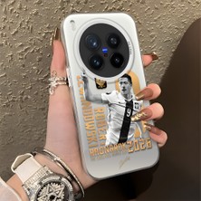 HONTINGA Vivo X300 Pro ile Uyumlu Kılıfı Silikon Kenar Sert Arka Düşüme Önleyici Basitlik Anti Düşme Kamera Korumali Lewandowski Desen Telefon Kılıfı K1-1155