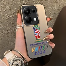 HONTINGA Poco M6 Pro 4g ile Uyumlu Kılıfı Silikon Kenar Sert Arka Düşüme Önleyici Basitlik Anti Düşme Kamera Korumali 2026 Fifa Dünya Kupası Desen Telefon Kılıfı K1-1159