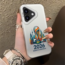 HONTINGA iPhone 17 ile Uyumlu Kılıfı Silikon Kenar Sert Arka Düşüme Önleyici Basitlik Anti Düşme Kamera Korumali 2026 Fifa World Cup Desen Telefon Kılıfı K1-1160