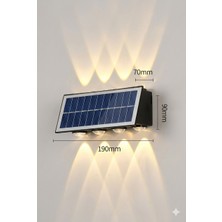 Cesaa Elektrik Cata Güneş Enerjili LED Aplik CT-8010 - Solar Enerjili Bahçe Aydınlatma Günışığı