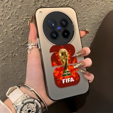 HONTINGA Vivo X300 Pro ile Uyumlu Kılıfı Silikon Kenar Sert Arka Düşüme Önleyici Basitlik Anti Düşme Kamera Korumali 2026 Fifa World Cup Desen Telefon Kılıfı K1-1158