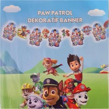Dizayn Parti Evi Dzyn Paw Patrol Dekoratif Banner – Doğum Günü Parti Süsü Çocuk Banner