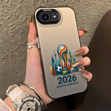 HONTINGA iPhone 17E ile Uyumlu Kılıfı Silikon Kenar Sert Arka Düşüme Önleyici Basitlik Anti Düşme Kamera Korumali 2026 Fifa World Cup Desen Telefon Kılıfı K1-1160