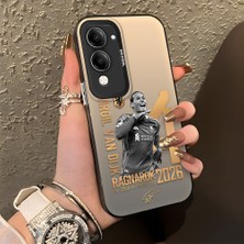 HONTINGA Vivo Y29S ile Uyumlu Kılıfı Silikon Kenar Sert Arka Düşüme Önleyici Basitlik Anti Düşme Kamera Korumali Van Dijk Desen Telefon Kılıfı K1-1152