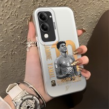 HONTINGA Vivo Y29S ile Uyumlu Kılıfı Silikon Kenar Sert Arka Düşüme Önleyici Basitlik Anti Düşme Kamera Korumali Lamine Yamal Desen Telefon Kılıfı K1-1157