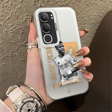 HONTINGA Vivo Y19S ile Uyumlu Kılıfı Silikon Kenar Sert Arka Düşüme Önleyici Basitlik Anti Düşme Kamera Korumali Vinícius Desen Telefon Kılıfı K1-1151