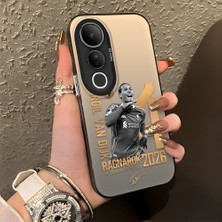 HONTINGA Vivo V50 Lite ile Uyumlu Kılıfı Silikon Kenar Sert Arka Düşüme Önleyici Basitlik Anti Düşme Kamera Korumali Van Dijk Desen Telefon Kılıfı K1-1152