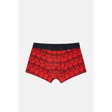 Happy Socks - Erkek Kırmızı Marvel Spider - Man Temalı Boxer