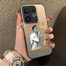 HONTINGA Vivo X200 Fe ile Uyumlu Kılıfı Silikon Kenar Sert Arka Düşüme Önleyici Basitlik Anti Düşme Kamera Korumali Cristiano Ronaldo Desen Telefon Kılıfı K1-1153