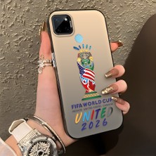 HONTINGA Realme C21Y ile Uyumlu Kılıfı Silikon Kenar Sert Arka Düşüme Önleyici Basitlik Anti Düşme Kamera Korumali 2026 Fifa Dünya Kupası Desen Telefon Kılıfı K1-1159