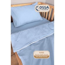 Yasetex Tasarım 120X200 Lastikli Çarşaflı Pamuk Poplin Çocuk ve Genç Nevresim Takımı - 3 Parça Set Lastikli Çarşaflı Set