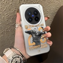 HONTINGA Vivo X200 Pro ile Uyumlu Kılıfı Silikon Kenar Sert Arka Düşüme Önleyici Basitlik Anti Düşme Kamera Korumali Erling Haaland Desen Telefon Kılıfı K1-1154