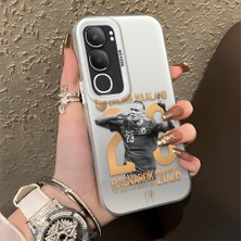 HONTINGA Vivo Y19S ile Uyumlu Kılıfı Silikon Kenar Sert Arka Düşüme Önleyici Basitlik Anti Düşme Kamera Korumali Erling Haaland Desen Telefon Kılıfı K1-1154