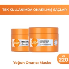 Elidor Anında Onarıcı Maske 220 ml X2 Krem Formda Onarıcı Etki ile İşlem Görmüş Saçlar İçin