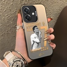 HONTINGA Oppo A3 4g ile Uyumlu Kılıfı Silikon Kenar Sert Arka Düşüme Önleyici Basitlik Anti Düşme Kamera Korumali Cristiano Ronaldo Desen Telefon Kılıfı K1-1153