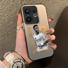 HONTINGA Vivo X200 Fe ile Uyumlu Kılıfı Silikon Kenar Sert Arka Düşüme Önleyici Basitlik Anti Düşme Kamera Korumali Vinícius Desen Telefon Kılıfı K1-1151