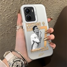 HONTINGA Vivo Y16 ile Uyumlu Kılıfı Silikon Kenar Sert Arka Düşüme Önleyici Basitlik Anti Düşme Kamera Korumali Cristiano Ronaldo Desen Telefon Kılıfı K1-1153