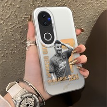 HONTINGA Vivo V50 ile Uyumlu Kılıfı Silikon Kenar Sert Arka Düşüme Önleyici Basitlik Anti Düşme Kamera Korumali David Beckham Desen Telefon Kılıfı K1-1156