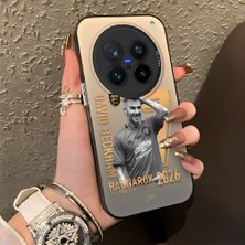 HONTINGA Vivo X200 Pro ile Uyumlu Kılıfı Silikon Kenar Sert Arka Düşüme Önleyici Basitlik Anti Düşme Kamera Korumali David Beckham Desen Telefon Kılıfı K1-1156