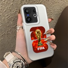 HONTINGA Vivo X200 Fe ile Uyumlu Kılıfı Silikon Kenar Sert Arka Düşüme Önleyici Basitlik Anti Düşme Kamera Korumali 2026 Fifa World Cup Desen Telefon Kılıfı K1-1158