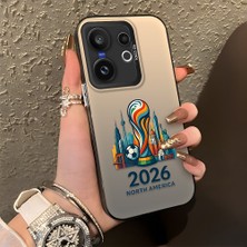HONTINGA Vivo X200 Fe ile Uyumlu Kılıfı Silikon Kenar Sert Arka Düşüme Önleyici Basitlik Anti Düşme Kamera Korumali 2026 Fifa World Cup Desen Telefon Kılıfı K1-1160