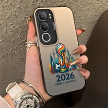 HONTINGA Vivo Y19S ile Uyumlu Kılıfı Silikon Kenar Sert Arka Düşüme Önleyici Basitlik Anti Düşme Kamera Korumali 2026 Fifa World Cup Desen Telefon Kılıfı K1-1160