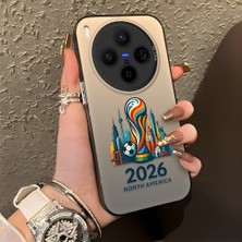HONTINGA Vivo X300 ile Uyumlu Kılıfı Silikon Kenar Sert Arka Düşüme Önleyici Basitlik Anti Düşme Kamera Korumali 2026 Fifa World Cup Desen Telefon Kılıfı K1-1160