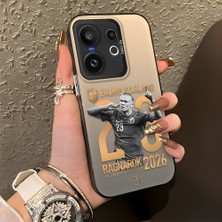 HONTINGA Vivo X200 Fe ile Uyumlu Kılıfı Silikon Kenar Sert Arka Düşüme Önleyici Basitlik Anti Düşme Kamera Korumali Erling Haaland Desen Telefon Kılıfı K1-1154