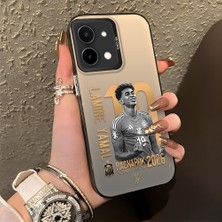 HONTINGA Vivo Y28 ile Uyumlu Kılıfı Silikon Kenar Sert Arka Düşüme Önleyici Basitlik Anti Düşme Kamera Korumali Lamine Yamal Desen Telefon Kılıfı K1-1157