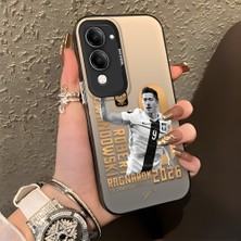 HONTINGA Vivo Y29S ile Uyumlu Kılıfı Silikon Kenar Sert Arka Düşüme Önleyici Basitlik Anti Düşme Kamera Korumali Lewandowski Desen Telefon Kılıfı K1-1155
