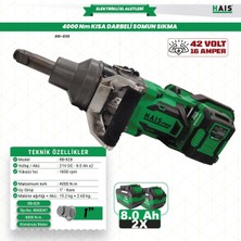 Hais Pro Haispro Profesyonel Darbeli Somun Sıkma 4000 Nm 21 V RB-828 Kısa Namlu
