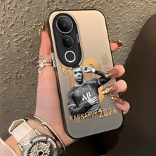 HONTINGA Vivo V50 Lite ile Uyumlu Kılıfı Silikon Kenar Sert Arka Düşüme Önleyici Basitlik Anti Düşme Kamera Korumali Mbappé Desen Telefon Kılıfı K1-1150