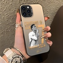 HONTINGA iPhone 14 Pro Max ile Uyumlu Kılıfı Silikon Kenar Sert Arka Düşüme Önleyici Basitlik Anti Düşme Kamera Korumali Cristiano Ronaldo Desen Telefon Kılıfı K1-1153