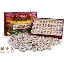 Zookey Mahjong Kedi & Köpek Temalı, Kaydırma, Eşleştirme, Dikkat Geliştiren ve Tiktok Fenomen Oyunu 2 Oyuncu 73 Taş