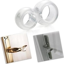 Mabeyn Plastik 6'lı Kapı Kolu Pencere Stoperi, Kapı Arkası Duvar Koruyucu Tampon, Silikon Durdurucu (6)