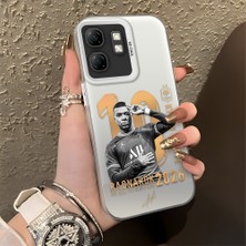 HONTINGA Infinix Hot 50I ile Uyumlu Kılıfı Silikon Kenar Sert Arka Düşüme Önleyici Basitlik Anti Düşme Kamera Korumali Mbappé Desen Telefon Kılıfı K1-1150