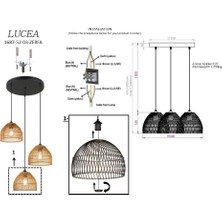 Mabeyn Zerf Üçlü Siyah Avize