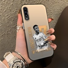HONTINGA Samsung Galaxy A30S ile Uyumlu Kılıfı Silikon Kenar Sert Arka Düşüme Önleyici Basitlik Anti Düşme Kamera Korumali Vinícius Desen Telefon Kılıfı K1-1151