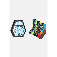 Happy Socks - Çok Renkli Star Wars Figürlü 6\'lı Çorap Seti