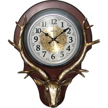 Elwes Duvara Asmalı Geyik Saat Dekoratif Hediyelik