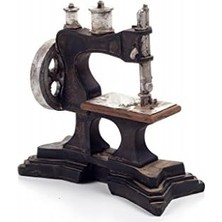 Mabeyn Nostaljik Görünümlü Dekoratif Dikiş Makinesi Biblo Süs Eşyası Retro Tarz Şık Makine