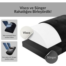 Mabeyn Ergonomik Visco Ayak Minderi, Oyun Koltuğu ve Ofis Koltuğu Için Anti Alerjen Ayak Yastığı, Ayak Koyma Yeri Taburesi, Çok Amaçlı Rahatlatıcı Yarım Silindir Iki Parça Masa Altı Ayak Desteği