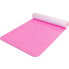 Gymo Hizalamalı 6mm Tpe Yoga Matı Pilates Minderi Fuşya