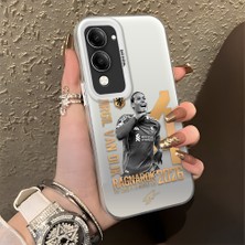 HONTINGA Vivo Y04 ile Uyumlu Kılıfı Silikon Kenar Sert Arka Düşüme Önleyici Basitlik Anti Düşme Kamera Korumali Van Dijk Desen Telefon Kılıfı K1-1152