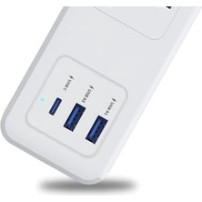 Mabeyn Akım Korumalı Priz 3lü 1xtype-C 2xusb-A HC000037
