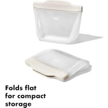 Mabeyn Oat Snack Stand Up Silicone Reusable Bag 12OZ, 1 Ea