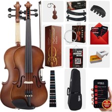 Midex LMA-544TYS 1/2 Profesyonel Keman 2/4 Çocuk Kemanı 8-10 Yaş (Yastık Susturucu Yedek Tel Çanta Yay Reçine Metod)