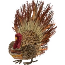 Mabeyn International Sonbahar Sonbahar Hasatı Şükran Günü Masa Üstü Hindi Figürin Dekorasyon, 40 Cm, Lance The Twig & Feather Turkey