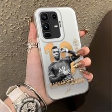 HONTINGA Infinix Note 50 Pro Plus ile Uyumlu Kılıfı Silikon Kenar Sert Arka Düşüme Önleyici Basitlik Anti Düşme Kamera Korumali Mbappé Desen Telefon Kılıfı K1-1150